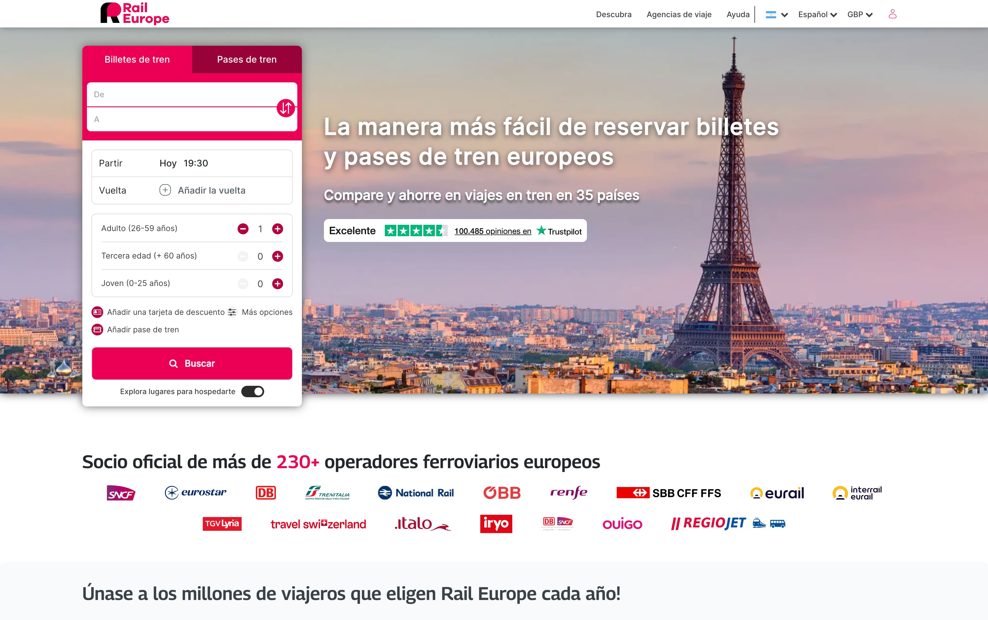 Rail Europe screenshot