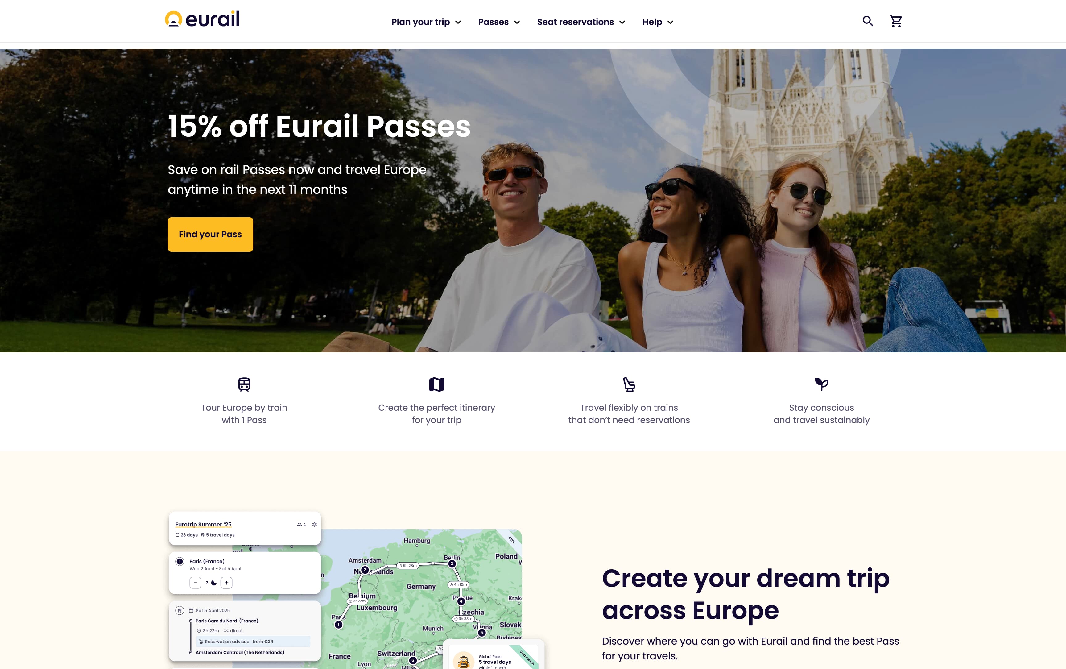 Eurail/Interrail Rail Planner screenshot